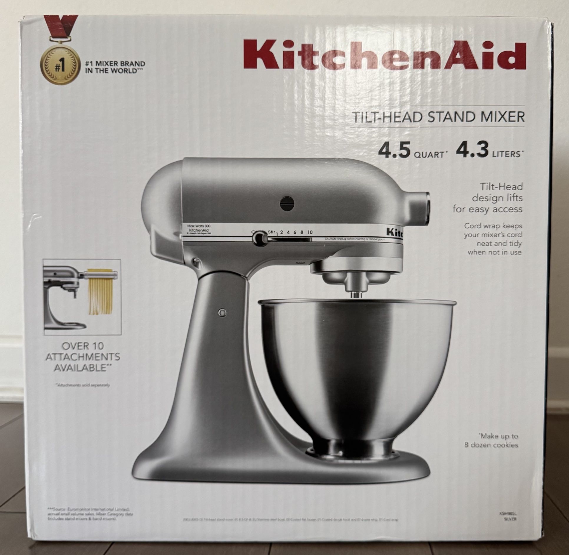 KitchenAid 4.5 Quart Tilt-Head Stand Mixer – Brand New (Open Box)