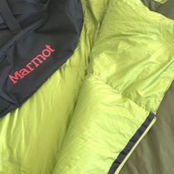 Marmot down yurt Sleeping blancket/ bag with a duffle bag Set