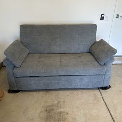 Serta Sabrina 73” Queen Roller Arm Tufted Back Convertible Sleeper Sofa with Cushions