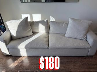 Light Beige Fabric Sofa