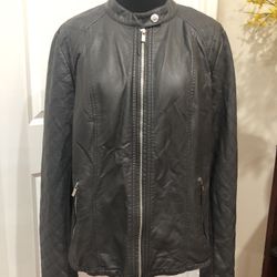 Black River Faux Leather Jacket  -Size Large