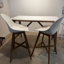IKEA FANBYN Bar-Height Table + 2 Chairs