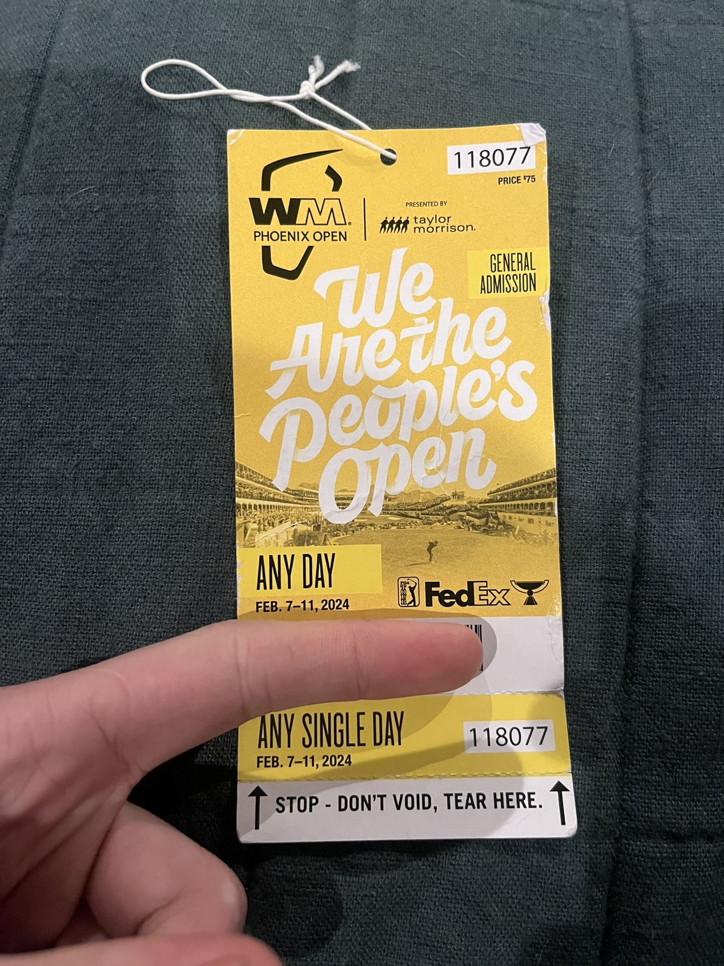 WM Phoenix open Ticket
