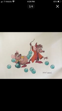 CINDERELLA PRODUCTION SKETCH WITH CERTIFICATE OF AUTHENTICITY