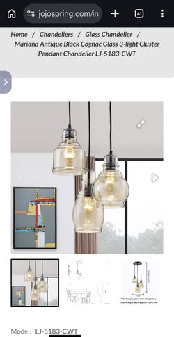 Black congac chandelier