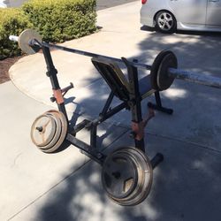 Weights, Weight Stand, Weight Bench, Barbell
