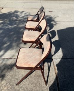 4 Pack Folding Chairs, Fabric Dining Chair Set with Padded Cushion and Back, Indoor Outdoo Seat for Home Office Events Wedding Party