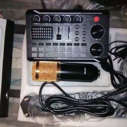 Microphone Condenser Live Stream Radio Mixer You Can Hook It To Your Android iPhone PC Laptop