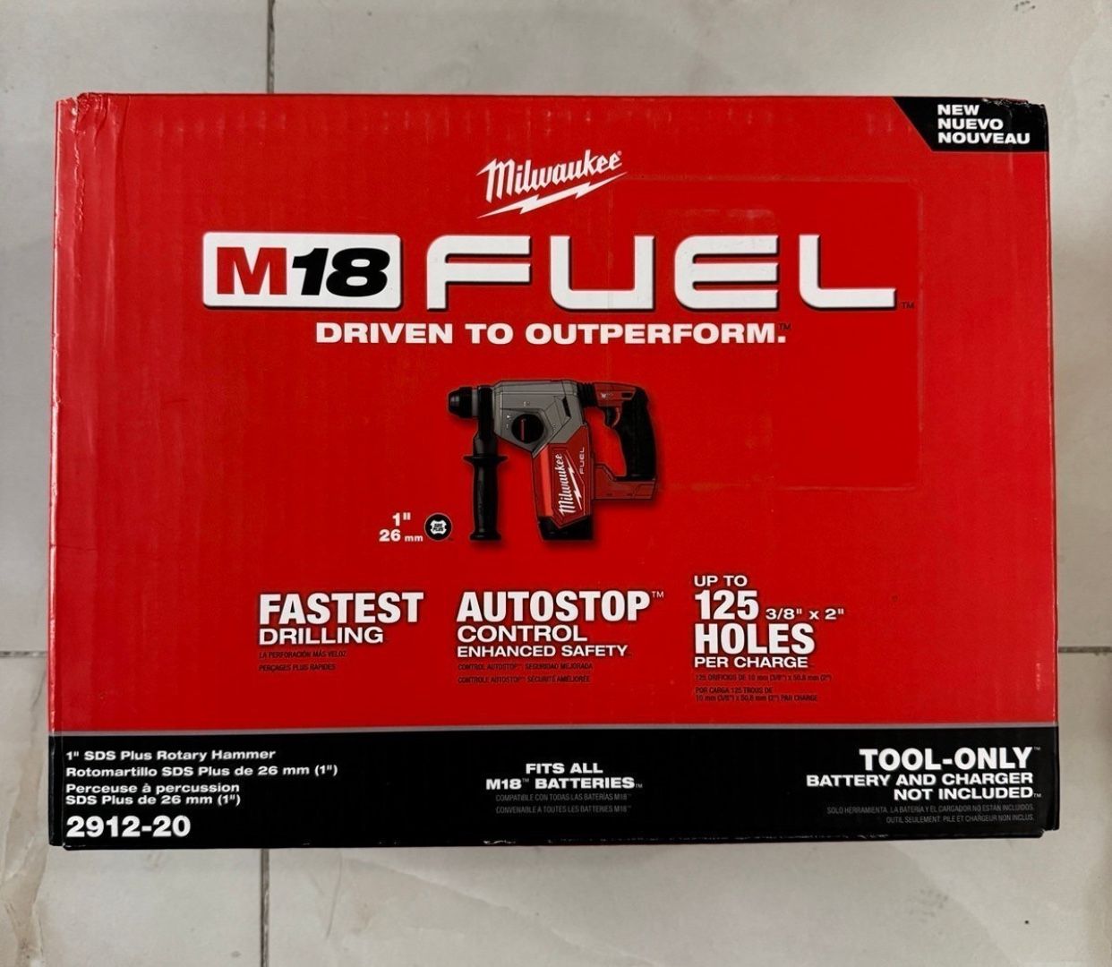 Milwaukee New 1” Rotary Hammer 18M Fuel Brushless