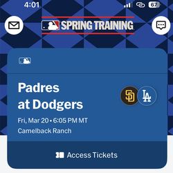 4 lawn tickets for tonight’s game vs padres