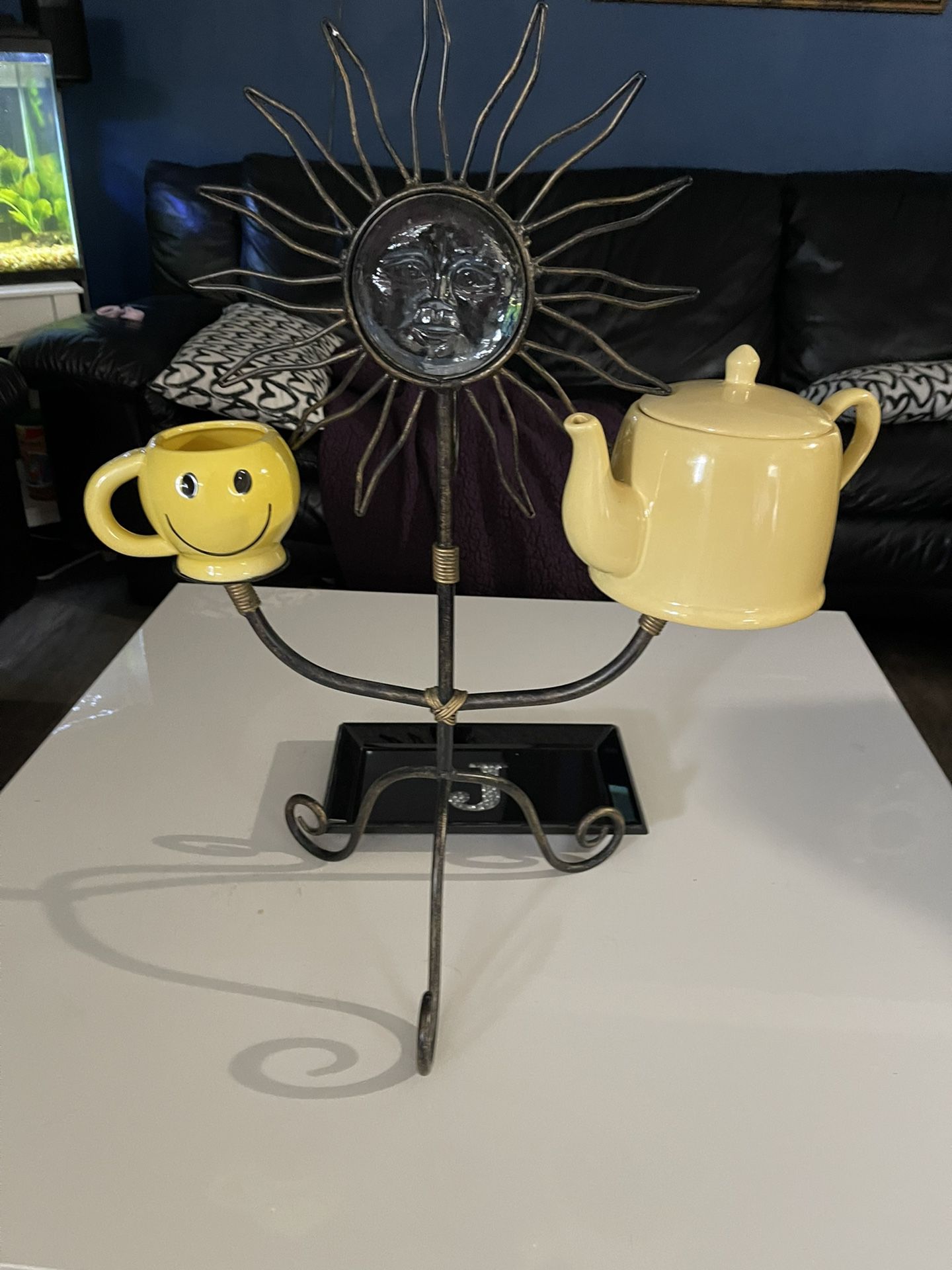 Morning Coffee Centerpiece Teapot & Cup