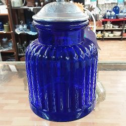 Cobalt Blue Storage Jar- Located In Shelton 