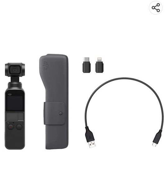 DJI Osmo Pocket - Handheld 3-Axis Gimbal Stabilizer with integrated Camera 12 MP 1/2.3” CMOS 4K60 Video, for YouTube, TikTok, Video Vlog, Streamlabs, 