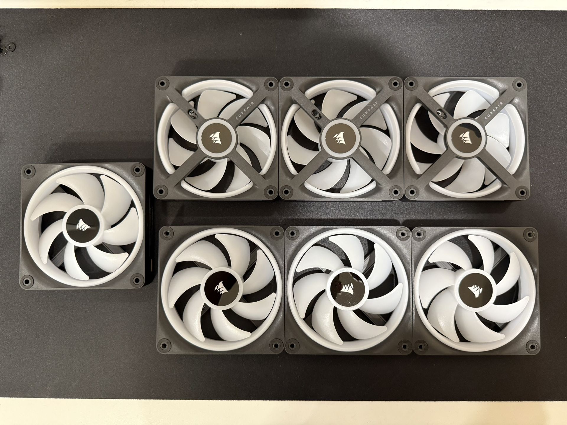 Corsair iCUE LINK 7x QX120 RGB 120mm Magnetic Dome RGB Fan Black