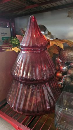 Christmas Tree drink dispenser glass