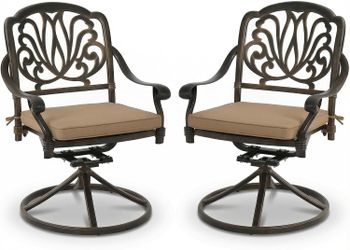 Swivel Patio Chairs, Set of 2