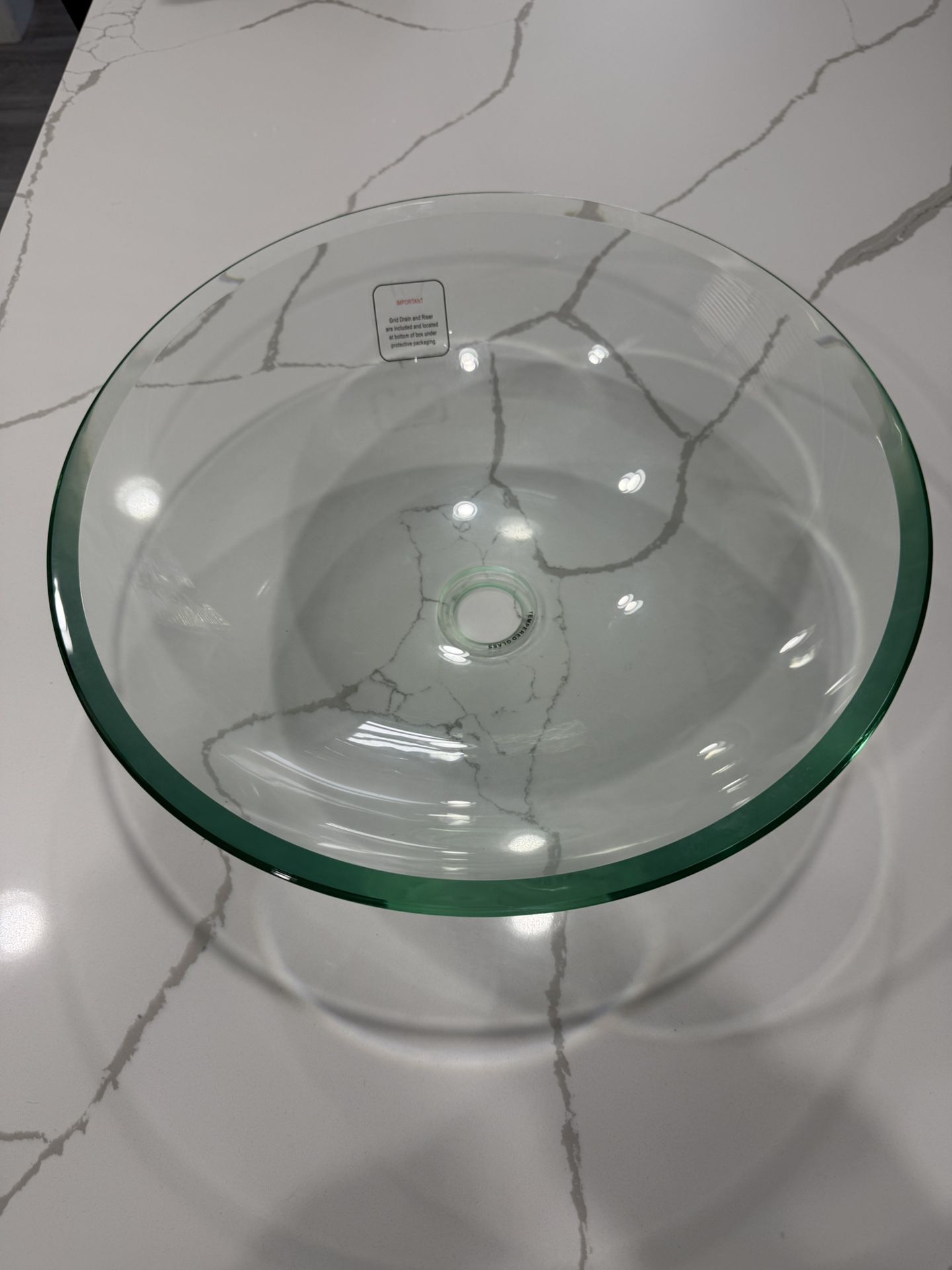 Clear Glass Bathroom Sink