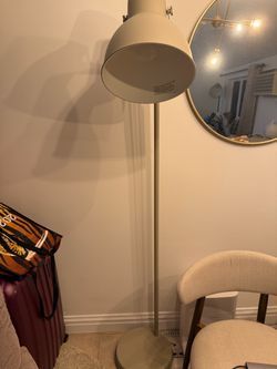 White Floor Lamp with Dome Shade - 71-inch
