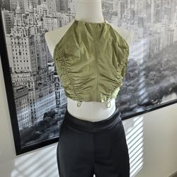 Forever 21 Green Crop Top