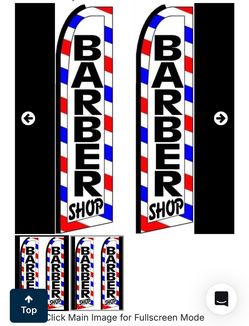 NEOPlex "Barber Shop 12-Foot WINDLESS Swooper Feather Flag