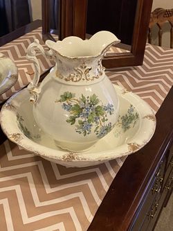 Large Wash Bowl and Pitcher