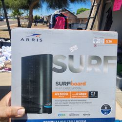 ARRIS Surfboard G34 DOCSIS 3.1 Gigabit Cable Modem & Wi-Fi 6 Router (AX3000)