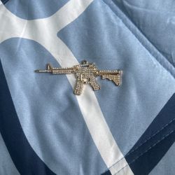 FAKE Gold And Diamond Necklace Charm 