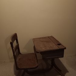 Antique Children's School Desk