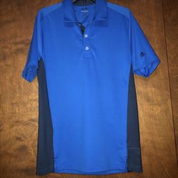 Mens Adidas PUREMOTION Size Small Blue Polo Shirt 