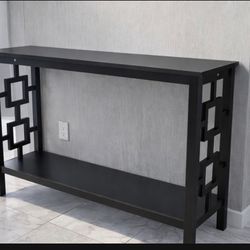 Black Rectangle Console Table