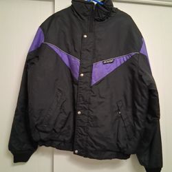MENS "JOE ROCKET" INSULATED ~ BLACK& PURPLE ~ MOTORCYCLE/SNOWMOBILE  JACKET. SIZE XL....asking $50.00