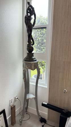 Elegant Decorative Sculpture w/ Ornate Pedestal – Statement Piece
