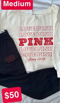 New PINK SWEATS SETS MEDIUM