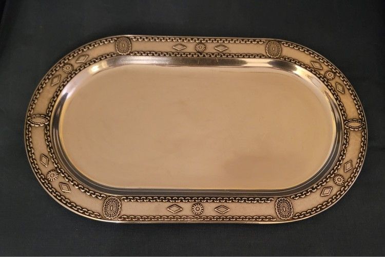 RARE Wilton Armetale RWP Taos Southwest Serving Platter, 18.5" Serving Tray or Art Piece. Vintage.