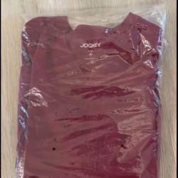 Brand New Burgundy Wine Jockey Nurse Scrubs Top Pants for Women Set of 2 - size M