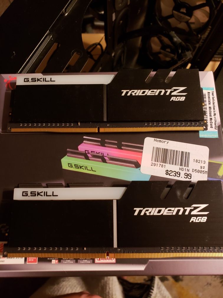 G Skill Trident Z RGB DDR4 ram 2x8