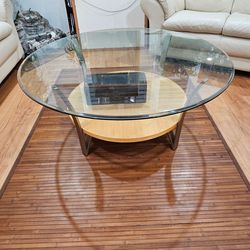 Glass round table