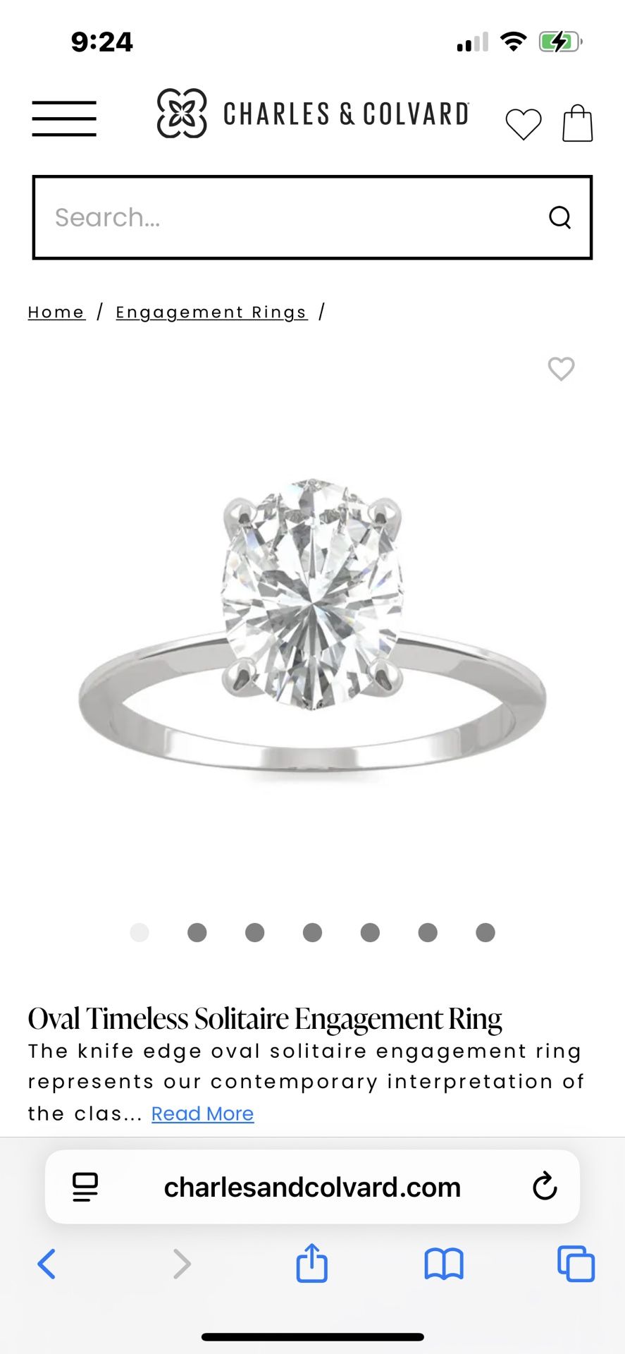 Mossanite Platinum 2.38 CRT Engagement Ring