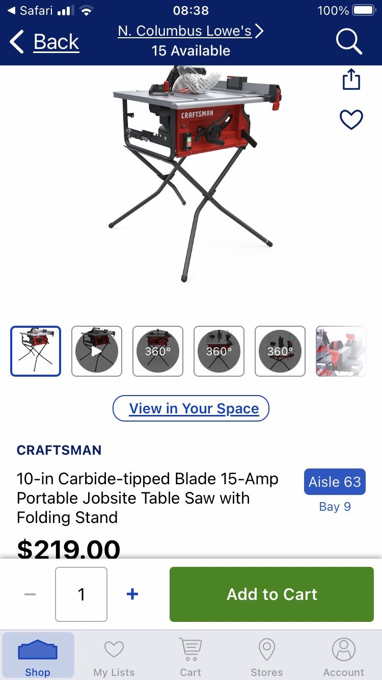 Craftsman Table Saw