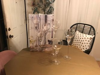 Three Glass Candle Holders