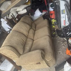 Vintage Brown Recliner Couch
