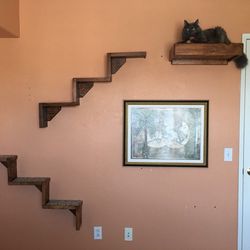 Wall-mount Cat furniture set (new! from Etsy)