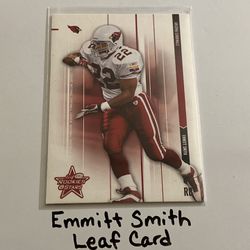 Emmitt Smith Arizona Cardinals Hall of Fame RB Leaf Card. 