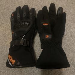 Warm Motorcycle Gloves Size Large