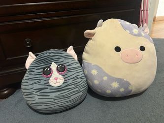 Cow and Cat Squishmallow