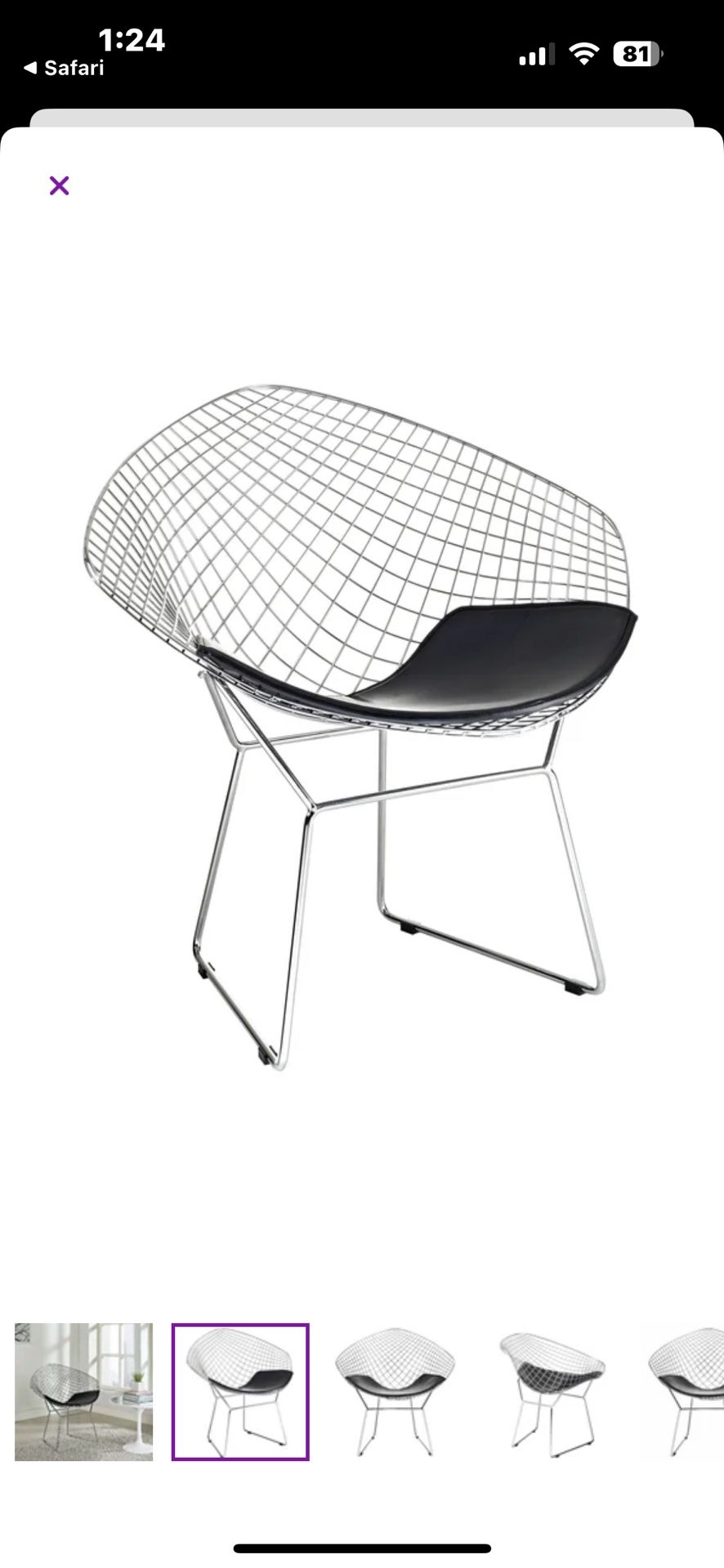 Free! Chrome Wire Chairs (Set Of 4)