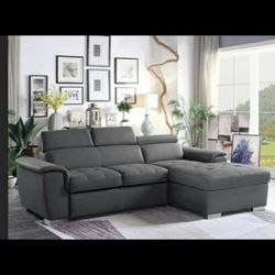 Ferriday Gray Storage Sleeper Sectional

