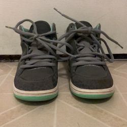 Gray and Mint Green Jordans