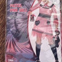 Pastel Pink Doll Halloween Costume