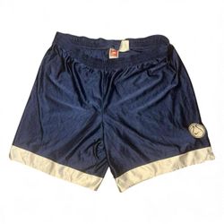 Vintage Nike Shorts Size XL Navy Blue Silver Athletic Shorts 